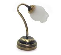 Zunate Lampada da Tulipani per Casa delle Bambole in Scala 1:12 Luce Calda Vintage Lampada da Parete in Miniatura Alimentata a Batteria da Scrivania in Stile Europeo per lo Studio della Camera da