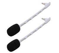 Zunate Microfono Sostitutivo 2pcs per Astro Auricolare TR, Microfono Boom Staccabile con Rumore con Tappa Placcata in Oro, Suono Chiaro per il gioco. (WHITE)