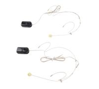Zunate Microfono Wireless Montato Sulla Testa Design Leggero e Confortevole per Streaming Live e Discorsi in Pubblico 2 Trasmettitori 1 Ricevitore