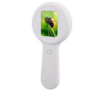 Zunate Microscopio Digitale Portatile Lente D'ingrandimento Digitale Portatile Ad Alta Risoluzione 200X per la Riparazione di Circuiti Schermo da 2 Pollici (WHITE)