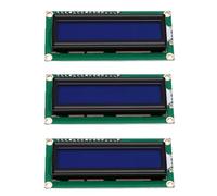 Zunate Modulo Display I2C LCD1602A 16x2 Retroilluminazione Blu Interfaccia a 4 Fili 36x80mm, Confezione da 3 Pezzi (Con scheda driver IIC)