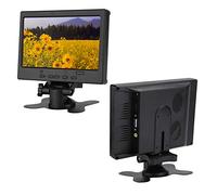 Zunate Monitor LCD TFT da 7 Pollici, 16: 9 800: 1 1024x600 250cd / M² Monitor Widescreen HD 1080P Retroilluminato a LED con Supporto, Supporto HDMI/VGA/AV, per/Car Display/CCTV (Spina