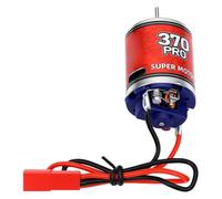 Zunate Motore Spazzolato 370 25T Albero da 2mm a D per Auto RC | Motore elettrico a coppia elevata, funzionamento silenzioso, guscio in acciaio inossidabile, connettore JST incluso