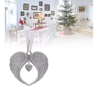 Zunate Ornamenti Natalizi Ala D'Angelo Il Mio Cuore in Paradiso Decorazione Commemorativa per la Perdita di una Cara, Elegante Ciondolo in Lega per Regali di Condoglianza, Adatto per la Decorazione