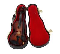 Zunate Ornamento per Display in Legno per Mini Violino |Modello Realizzato a Mano con Supporto e Custodia per Decorazioni per l'home Office, Regalo per gli Amanti della Musica