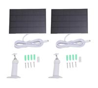 Zunate Pannello Solare da 8W, Caricatore Solare Monocristallino con Staffa Regolabile 360 per Fotocamera a Batteria Ricaricabile, IP65 Acqua, Cavo da 9,8 Piedi