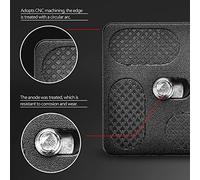 Zunate Piastra a Sgancio Rapido con Vite da 1/4 di Pollice | Vite Manuale in Lega di Alluminio Anodizzato CNC per Fotocamera con Testa a Sfera per Treppiede (PU40)