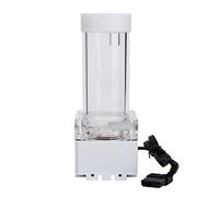 Zunate Pompa Acqua per Computer 800L/H Testa della Pompa 4M di Raffreddamento per PC a Dissipazione Rapida del Calore, Filettatura G1/4 Bianco - Serbatoio Integrata da 6,69 Pollici (17 cm)
