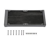 Zunate Raffreddatore d'acqua con Alette in Rame Rosso | Scambiatore di Calore per Radiatore con Filettatura G1/4 da 12 da 360 Mm per Separatore d'acqua CPU PC (240 mm)