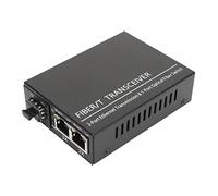Zunate Ricetrasmettitore a Fibra, SFP da Gigabit a Convertitore di Media Ottico RJ45, Compatibile con Ethernet 10/100/1000 Base T, Fino a 120km di Trasmissione, Plug And Play
