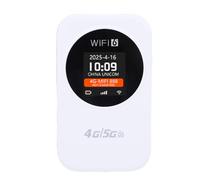 Zunate Router Hotspot Mobile WiFi6, Dispositivo Hotspot WiFi Portatile con Display LCD, Supporta la Crittografia WPA / WPA2, Collega 10 Dispositivi, per le attività di Viaggio (WHITE)