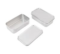 Zunate Scatole per il Pranzo in Metallo da 2 Pezzi da 800 Ml con Tracolla per la Scuola e i Viaggi in un Elegante Design Minimalista