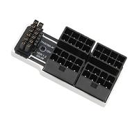 Zunate Scheda Adattatore di Alimentazione GPU, 4x8Pin a 12VHPWR 12P Plus 4P ATX3.0 PCIe 5.0 Connettore PCIe GPU, Adattatore GPU 180 Gradi, Plug And Play, Lega di Alluminio CNC (PH316 48 Bianco)