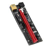 Zunate Scheda Adattatore Riser PCI-E, Estensione Scheda Grafica Adattatore Riser GPU, Estensione Condensatore da 1X a 16X 4 FP Ethereum ETH Scheda Adattatore Riser Alimentato da Miniera