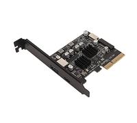 Zunate Scheda da PCIE A USB3.2 GEN2, Scheda PCIE Tipo C Ad Alta velocità da 10 Gbps, Pin Frontale Placcato Oro Tipo E Scheda di Espansione PCIE USB3.2, USB A, Tipo C, Tipo E Anteriore,