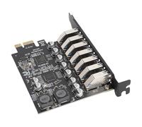 Zunate Scheda di Espansione USB3.2 PCI Express, 7 Porta Gen1 5 Gbps PCIE Card Adattatore del Controller Hub UASP Ad Alta velocità con Plug e Riproduzione di Tastonamento per il Desktop