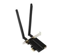 Zunate Scheda WiFi PCIe, AX210 Scheda PCIe WiFi 6E Adattatore Scheda di Rete per Desktop, Giochi, Bluetooth 5.2, WPA3, Adattatore Wireless Tri Band 802.11ax con Antenna Rimovibile