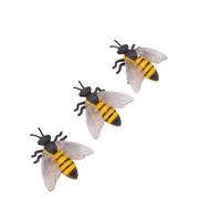 Zunate Set di 3 Figurine Realistiche di Api, Giocattolo Educativo Modello Realistico di Api per Bambini, Decorazioni per Torte con Insetti in PVC Resistente, Decorazioni per la Casa Squisite e (14G)