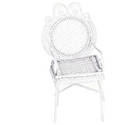 Zunate Set di Mobili in Metallo in Miniatura Mini Tavolo Ottagonale e Decorazioni per Sedie Accessori per Modelli Mini Iron Garden Scene Ornamenti per Mobili in caffè Bianco (WHITE)