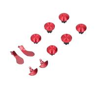 Zunate Set di Palette per Joystick, Confezione da 10, 6 Joystick Analogici, 4 Palette, Cappucci per Joystick, Impugnatura Testurizzata, Accessori per Joystick Compatibili con Edge (rosso)