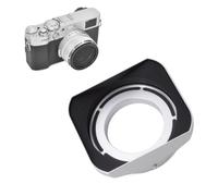 Zunate Set Paraluce Quadrato, Lega di Alluminio (SILVER) | Paraluce in metallo da 39 mm, adattatore per filtro magnetico, protezione della lente migliorata, abbagliamento ridotto