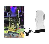 Zunate Staffa di Supporto GPU, Altezza Regolabile da 2 Cm a 12 Cm con Sincronizzazione della Scheda Madre ARGB a 3 Pin, Illuminazione ARGB Integrata, per la Prevenzione del Cedimento