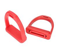 Zunate Staffe per Equitazione Realizzate in Plastica Tecnica Superiore con Fondo in Gomma Antiscivolo, Perfette per Sostenere i Piedi del Cavaliere (Rosso S)