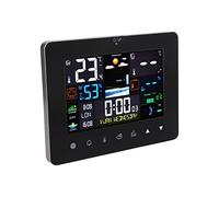 Zunate Stazione Meteorologica Digitale Wireless |Termometro per Interni Ed Esterni con Display Touch Screen, Sensore, Calendario Perpetuo e Sveglia per la Casa