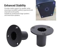 Zunate Supporto per Altoparlante da 2 Pezzi Staffa Superiore Robusto Adattatore in Lega di Alluminio per Configurazione PA DJ 102x102x80mm