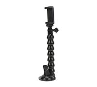 Zunate Supporto per Auto a Collo d'oca Girevole a 360° |Supporto a Ventosa Flessibile per Action Cam, Telefono e Luce, Braccio Estensibile per Parabrezza del Cruscotto, Porta Filettata da 1/4