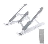 Zunate Supporto Pieghevole per Laptop, Supporto per Computer Ergonomico Multi-Posizione in Alluminio Supporto per Computer da Tavolo Regolabile Pieghevole in Altezza Supporto per Staffa Rack (Bianco)