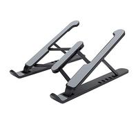 Zunate Supporto Pieghevole per Laptop, Supporto per Computer Ergonomico Multi-Posizione in Alluminio Supporto per Computer da Tavolo Regolabile Pieghevole in Altezza Supporto per Staffa Rack (Nero)