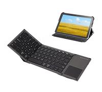 Zunate Tastiera Bluetooth Pieghevole, Tastiera Wireless Ultra Sottile a 78 Tasti con Touchpad, per Android, Windows, PC, Tablet, con Batteria Al Litio Ricaricabile