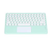 Zunate Tastiera Bluetooth Wireless con Touchpad, Tastiera Rotonda Ergonomica Ultra Sottile con Trackpad, Macchina da Scrivere Portatile Ricaricabile USB, per Tablet Laptop Cellulare(Verde)