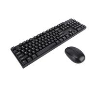 Zunate Tastiera da Gioco Meccanica Wireless, Combinazione Tastiera e Mouse 2.4G 104 Tasti con Design del Layout dei Tasti Alto e Basso Anti Sbiadimento per PC (BLACK)