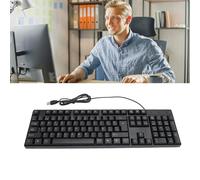 Zunate Tastiera in Lingue Minoritarie, Tastiere Ultrasottili Silenziose a 104 Tasti con Cavo da 4,9 Piedi Design Ergonomico Tastiera Cablata USB per Computer Portatile Desktop