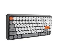 Zunate Tastiera Senza Fili, Tastiera da Gioco con Tasti Rotondi retrò per Macchina da Scrivere Portatile a 84 Tasti, Perfetta per Casa/Scuola/Ufficio/Viaggi (Grigio 60 libbre)