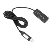 Zunate Tastiera USB Personalizzabile a 3 Tasti con Design Braille, Chiave di Programmazione Macro USB Avanzata e Pratica per Utenti di Giochi di Lavoro (BLACK)
