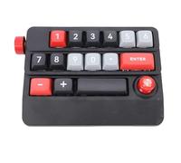 Zunate Tastierino Numerico, Retroilluminazione LED RGB Cablato Macro Completamente Programmabili Tastierino Numerico OSU a 17 tasti Tasto N Rollover Sostituibile a Caldo con Controllo (BLACK)