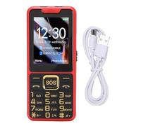 Zunate Telefono Cellulare 4G per Anziani, Display Infrangibile da 2,6 Pollici, Pulsanti Grandi per Una Facile Composizione, Annuncio Vocale, Torcia con Un, Chiamata di Emergenza SOS (Rosso)