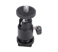 Zunate Testa a Sfera Piccola, Testa a Sfera per Montaggio su Fotocamera in Lega di Alluminio con Vite da 1/4 di Pollice, per Flash a LED Fotografia Fotocamera DSLR Hot Shoe