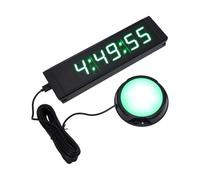 Zunate Timer da Competizione a LED Verde con Cicalino del Telecomando - Cronometro Ricaricabile a 6 Cifre Conto alla Rovescia per Allenamenti in Palestra, Riunioni, Eventi Sportivi, Ampio Display