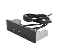 Zunate USB3.2 Gen1 Front Pannello Anteriore Front Pannello, 5,25 Pollici 3 Porta 19 Pin Front Pannello per la Scheda Madre Drive Ottico Dritta Anteriore Adattatore del Baco del Disco