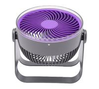 Zunate Ventilatore da Tavolo USB 5 Velocità Silenzioso Circolatore D'Aria | Montabile a parete, inclinazione di 90 gradi, motore brushless, alimentazione di tipo C, design compatto, raffreddamento