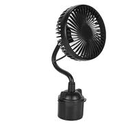 Zunate Ventilatore per Auto, Potente Ventilatore USB Portatile Regolabile a 3 velocità a Basso Rumore, Collo di Cigno per Auto, Camion, SUV, Autobus