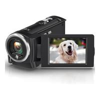 Zunate Videocamera 2,7K, Videocamera per vlog QHD 50MP, Schermo da 2,8 Pollici con Rotazione di 270 Gradi Videoregistratore Webcam Zoom Digitale 16X, Registrazione Continua 140 Minuti