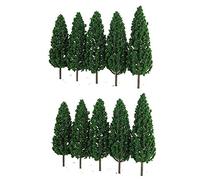 Zunedhys 10 pezzi bagni 1:25 modellino ferroviario costruzione verde modello per OG scala 1/25 layout ferroviario paesaggio