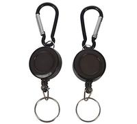 Zunedhys 2 bobine per badge - retrattile YOYO SKI Pass ID Card Holder Colore: Nero Quantità: 2 pezzi
