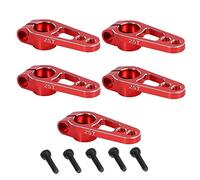 Zunedhys 5 pezzi in lega di alluminio 31 mm 25T sterzo servo braccio per Futaba Sakura D4 1/10 RC Drift Car Crawler parti, rosso