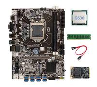 Zunedhys B75 BTC Mining Scheda Madre+G630 CPU+DDR3 4 GB 1600 Mhz RAM+128G SSD+ SATA LGA1155 8XPCIE a USB B75 BTC Scheda Madre